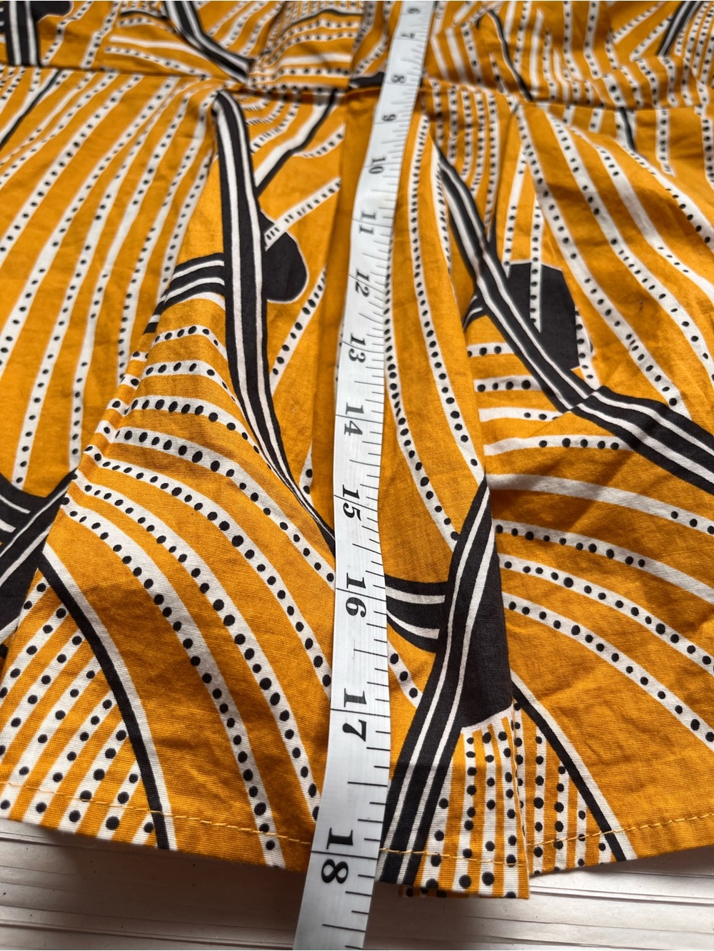 Anthropologie Floreat Yellow Printed Strapless Pleated Top 6 - Picture 10 of 10